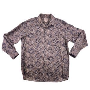 Vintage Woolrich printed button down/up shirt, size XL Tall